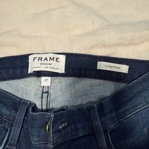 Frame Denim High Flare Blue Denim Jeans
